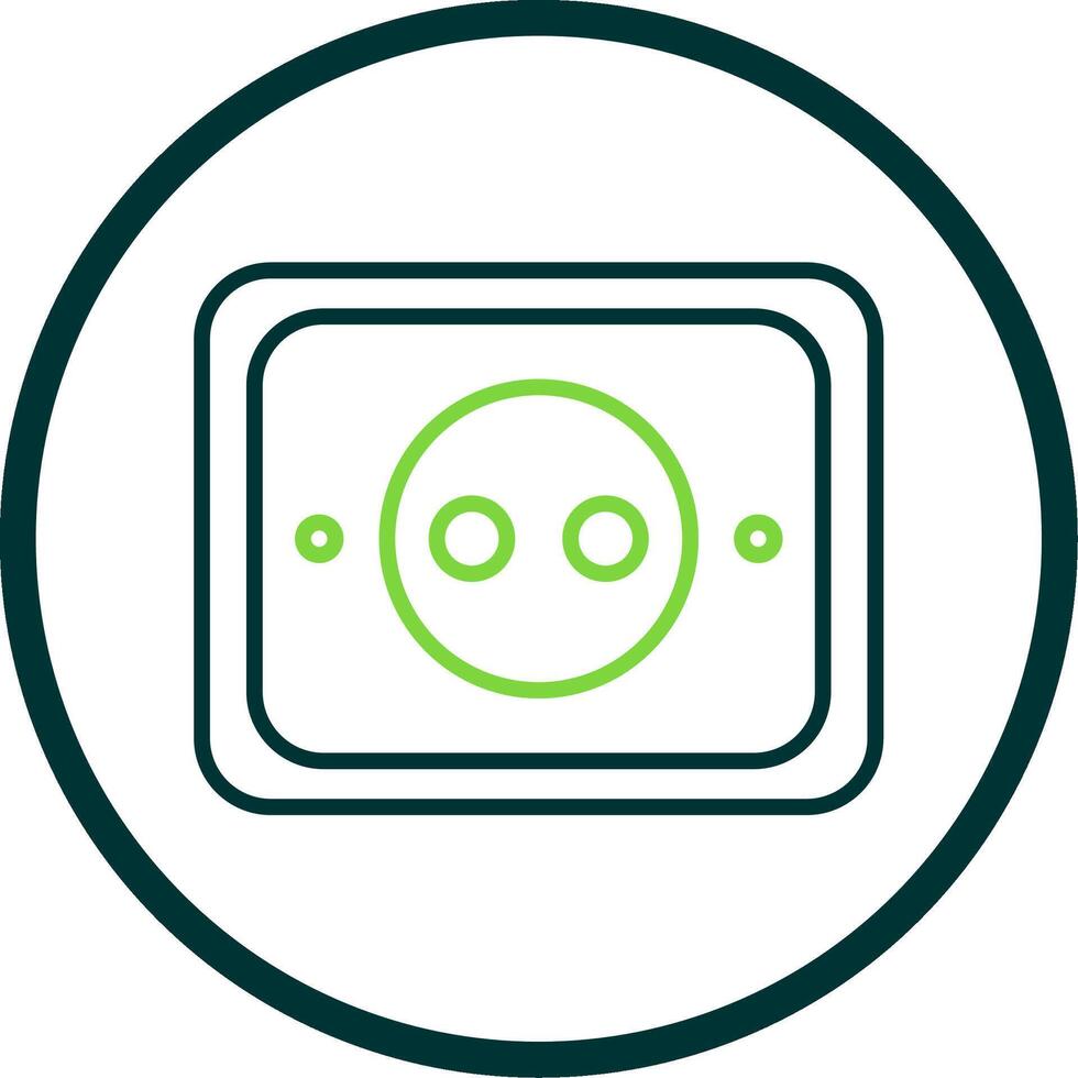 Socket Line Circle Icon Design vector