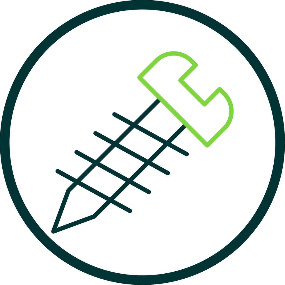 Screw Line Circle Icon Design vector