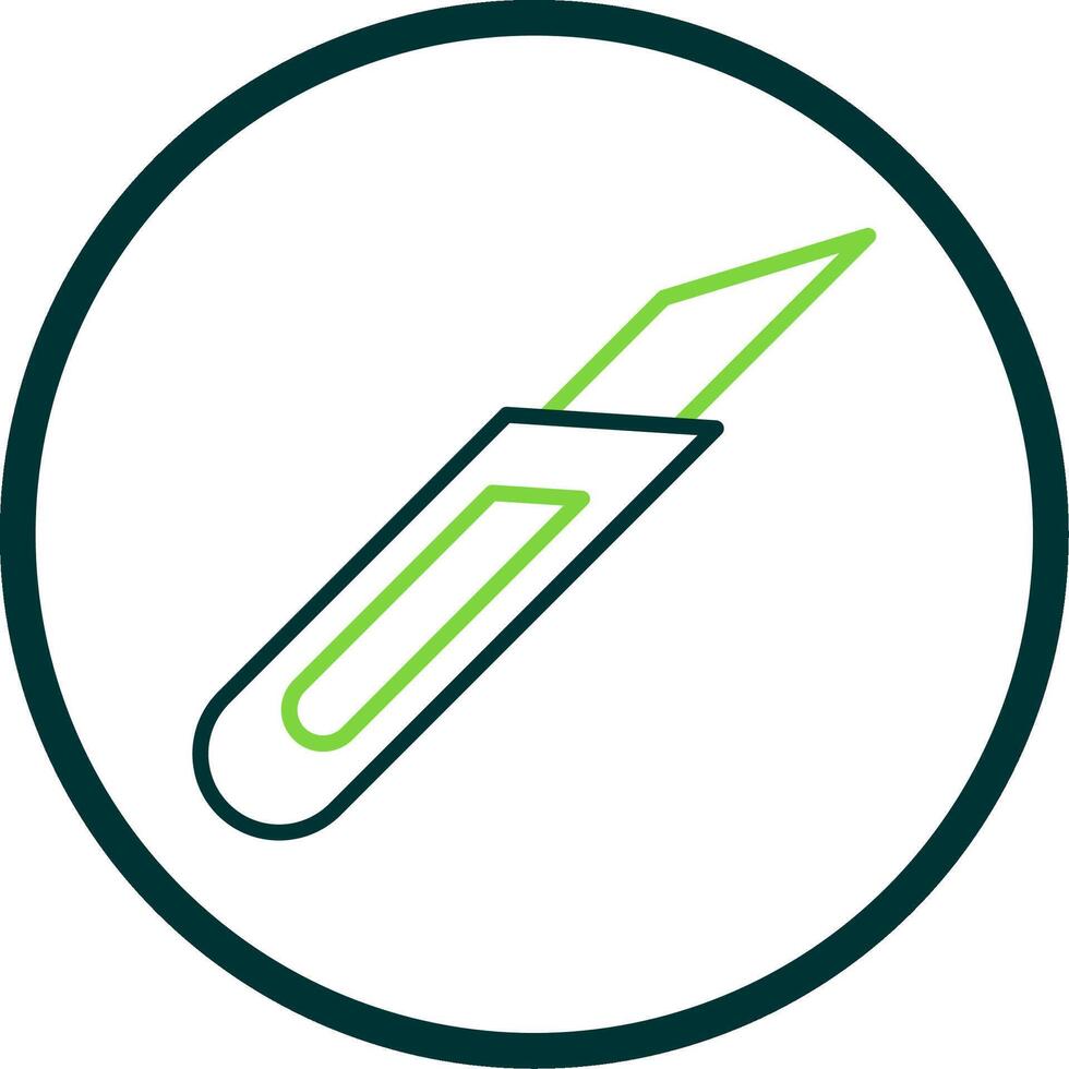 Utility Knife Line Circle Icon Design vector