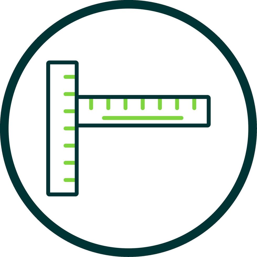 Ruler Line Circle Icon Design vector