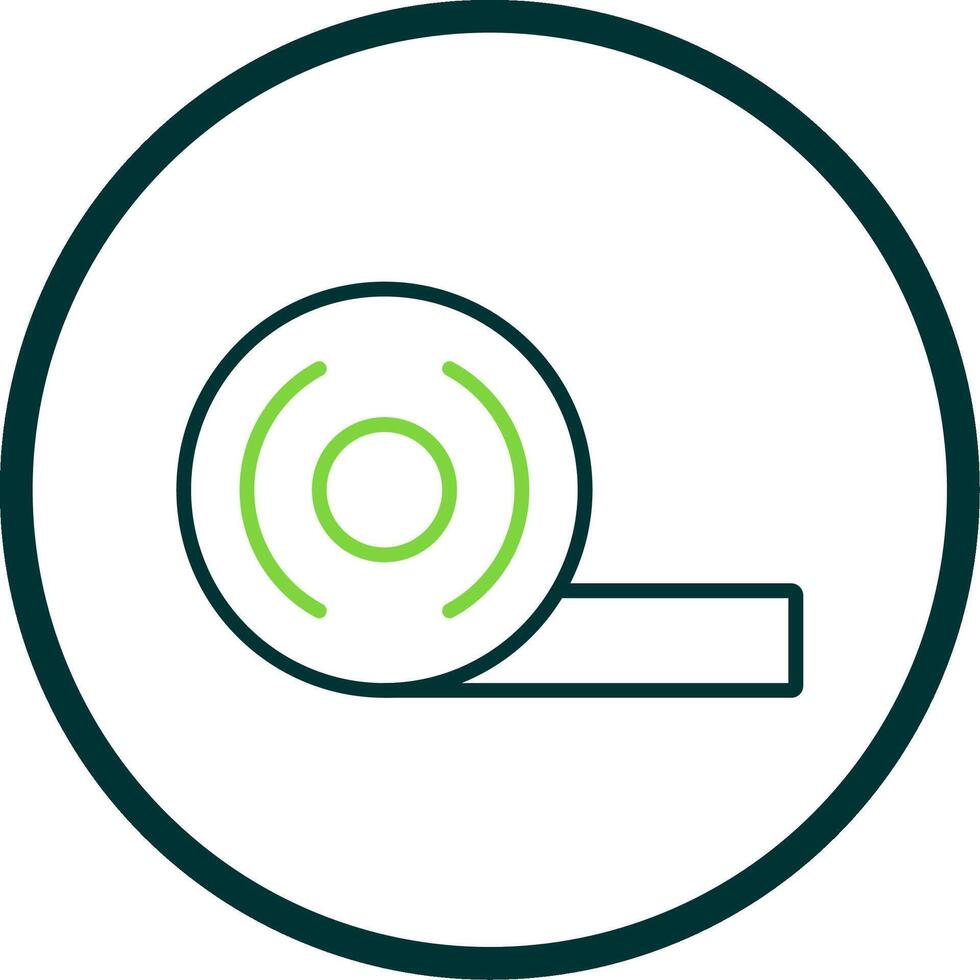 Adhesive Tape Line Circle Icon Design vector