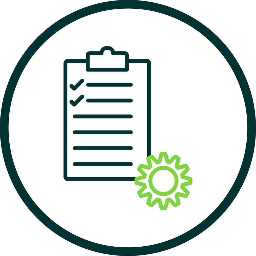 Project Management Line Circle Icon Design vector
