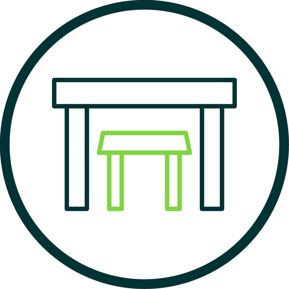 Tables Line Circle Icon Design vector