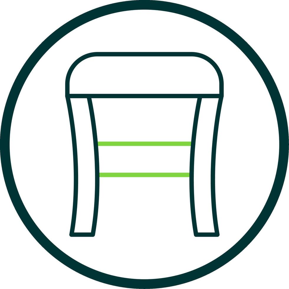 Stool Line Circle Icon Design vector