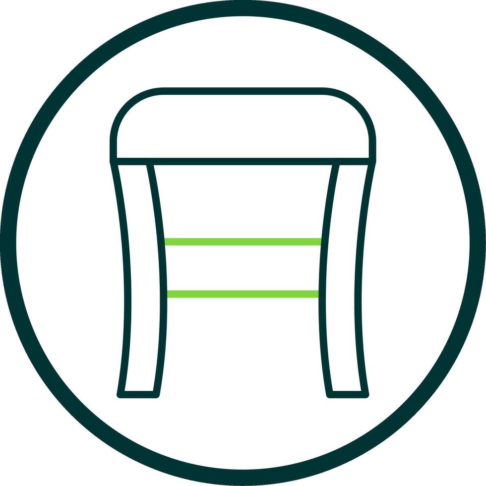 Stool Line Circle Icon Design vector