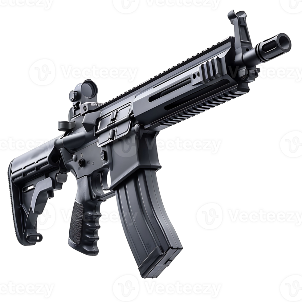 Assault rifle on isolated background png