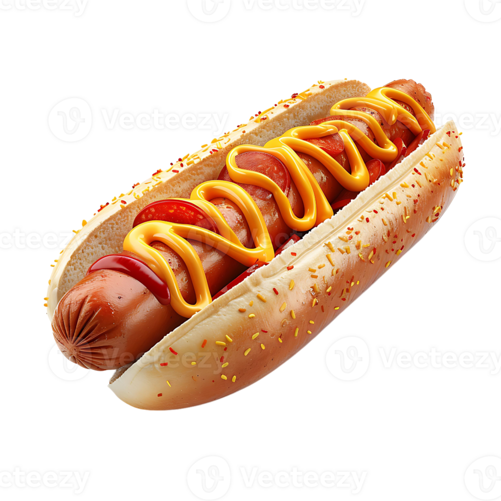 hot dog on isolated background png