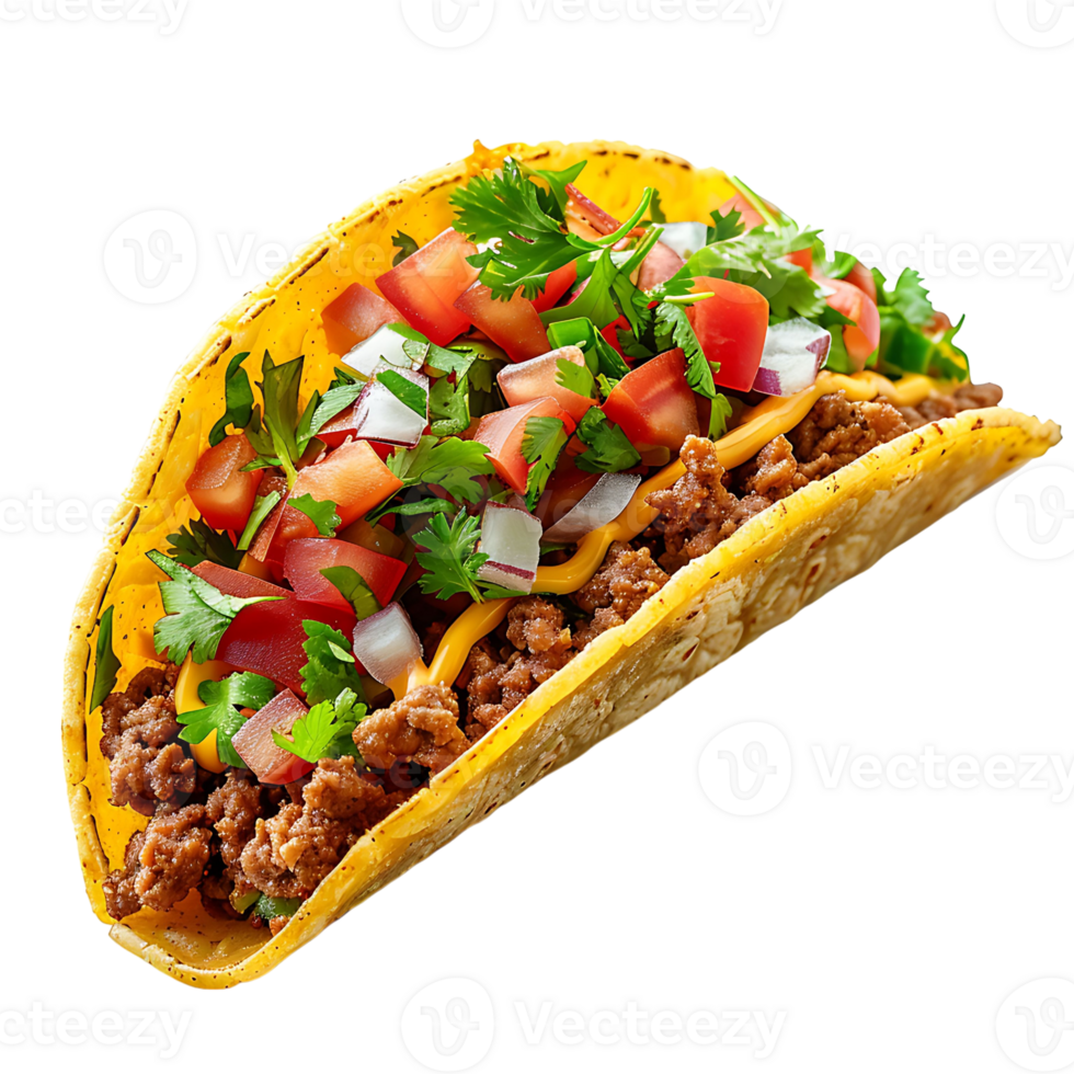 Taco on isolated background png
