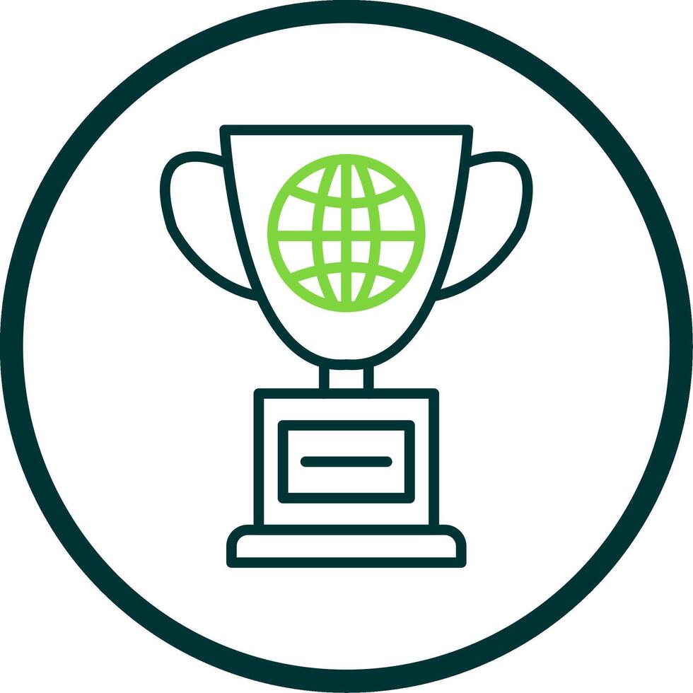 World Line Circle Icon Design vector