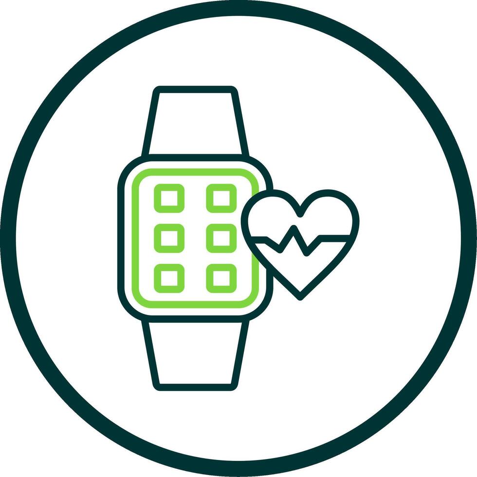 Heart Rate Line Circle Icon Design vector
