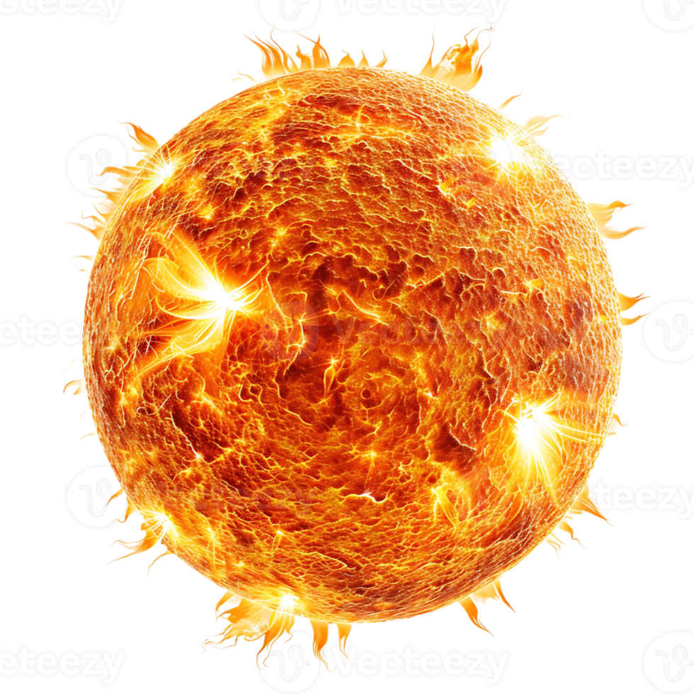 Sun on isolated background png