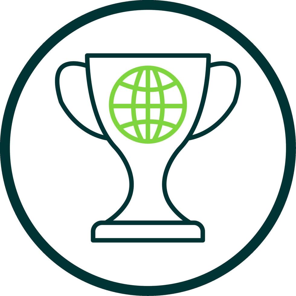 World Line Circle Icon Design vector