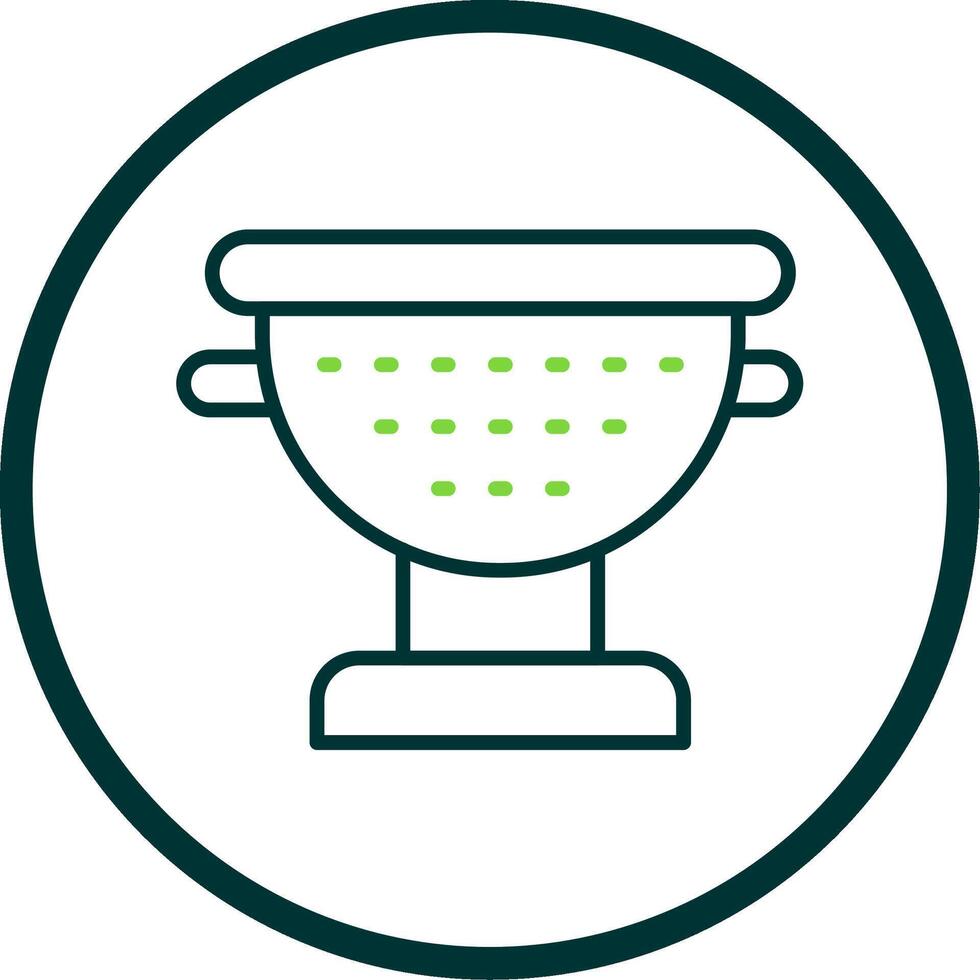 Sieve Line Circle Icon Design vector