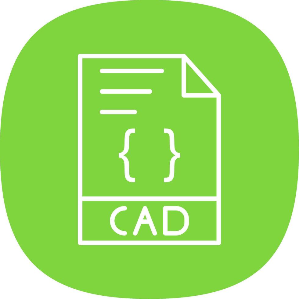 CAD Line Curve Icon Design vector