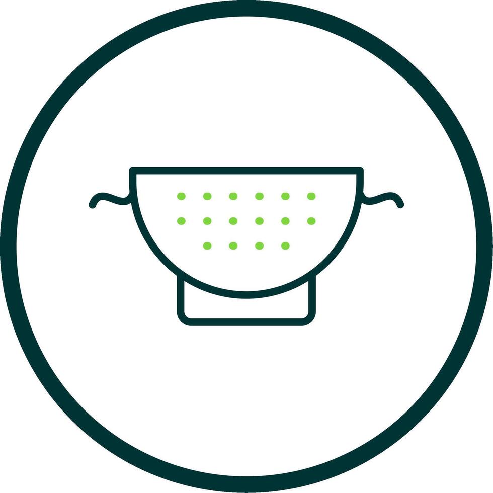 Strainer Line Circle Icon Design vector
