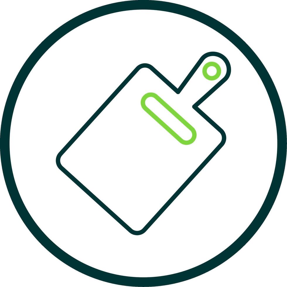 Cutting Board Line Circle Icon Design vector