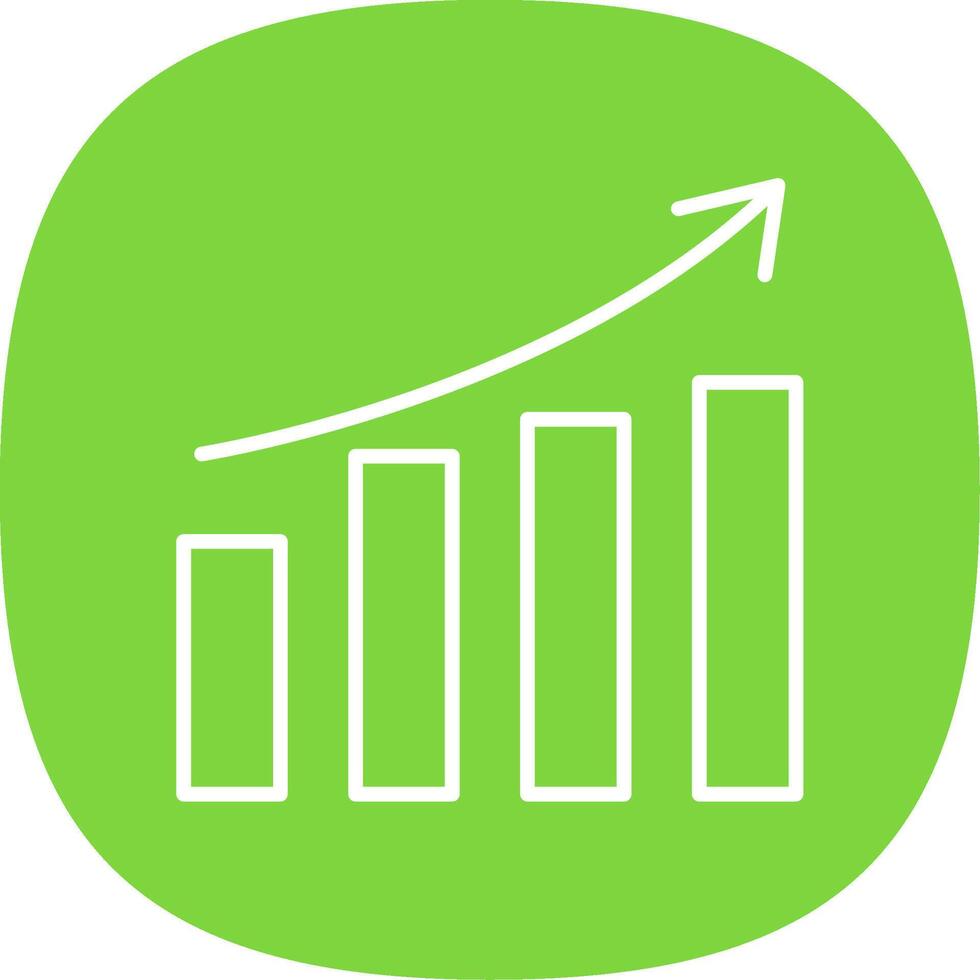 Growth Line Curve Icon Design vector