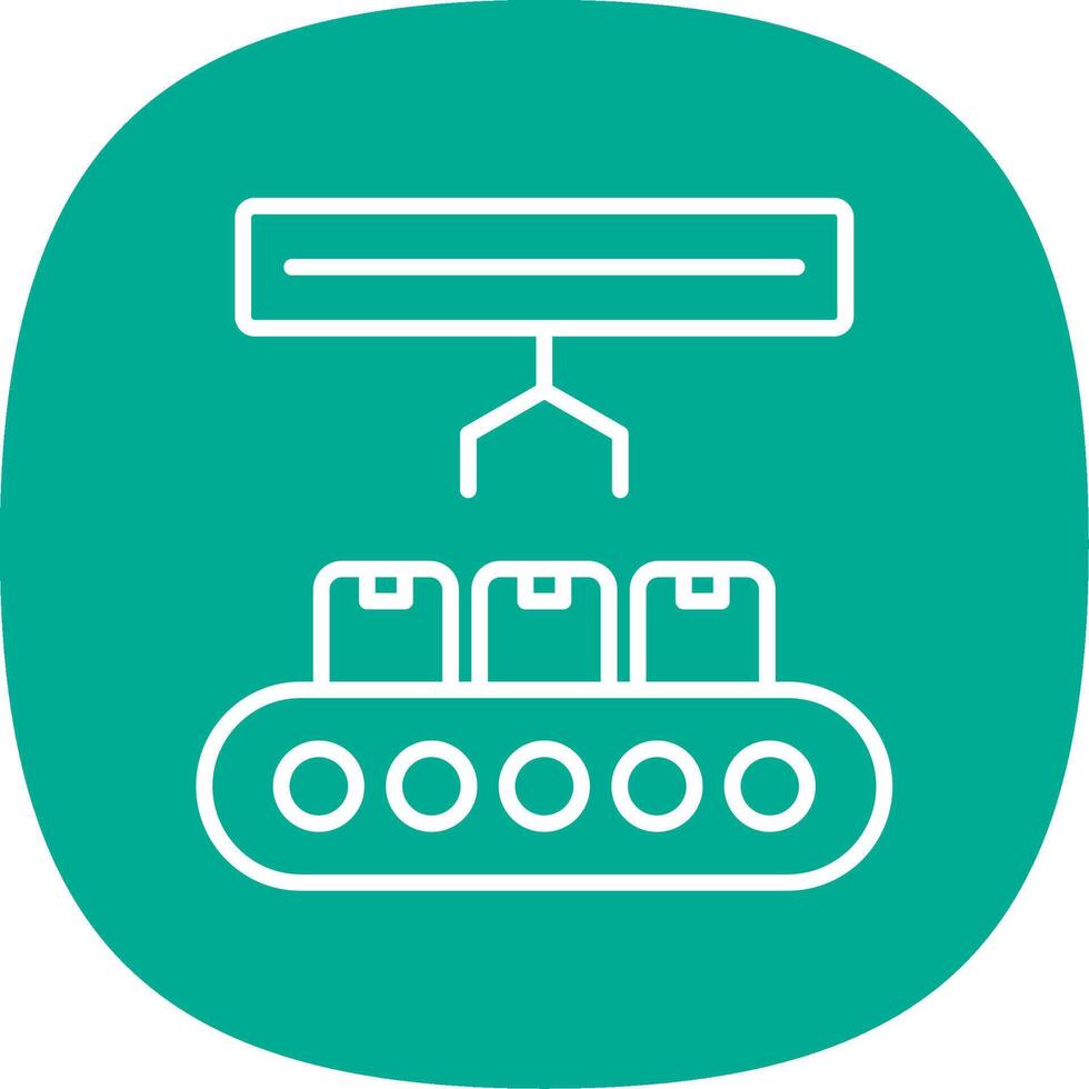 Product Line Curve Icon Design vector