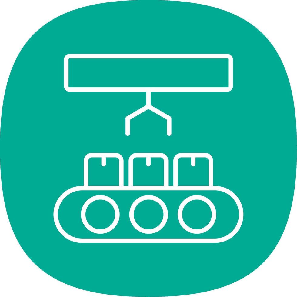 Industry Line Curve Icon Design vector