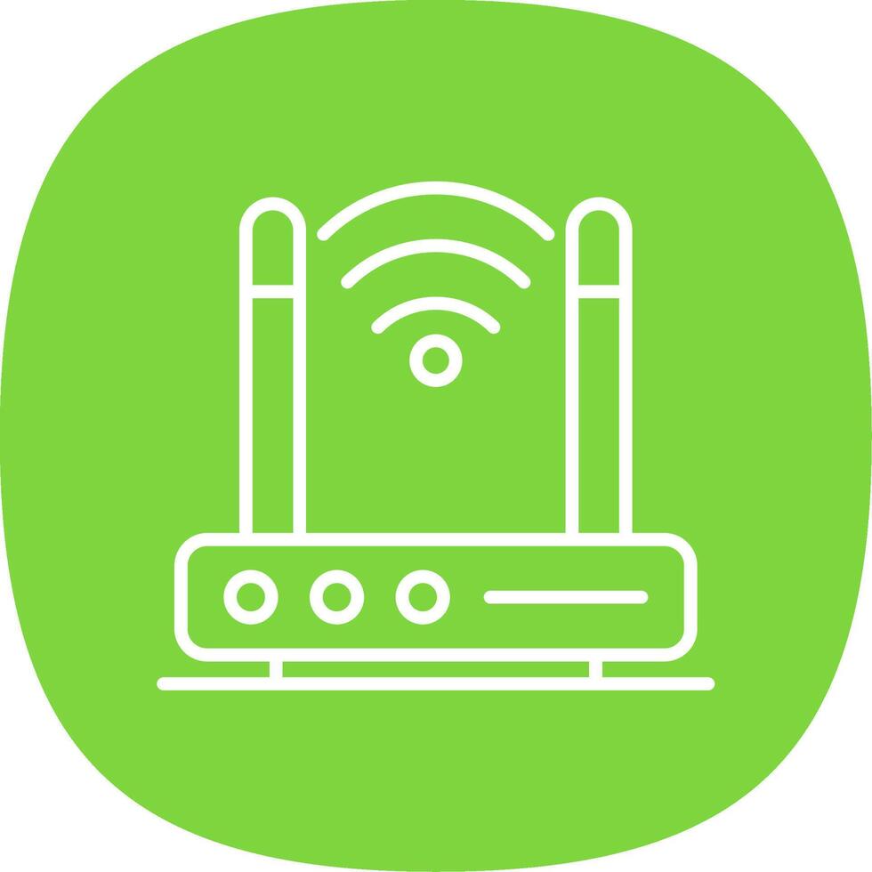 Wireless Modem Line Curve Icon Design vector