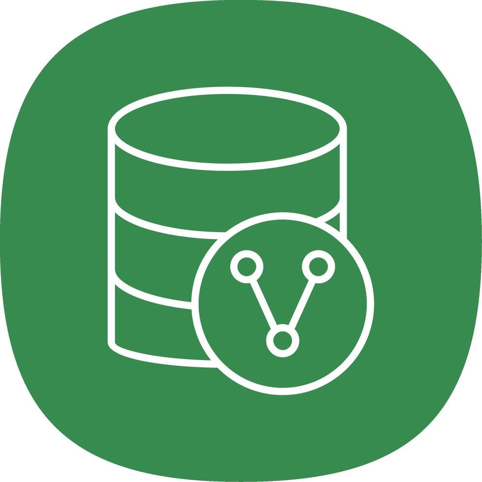 Database Sharing Line Curve Icon Design vector