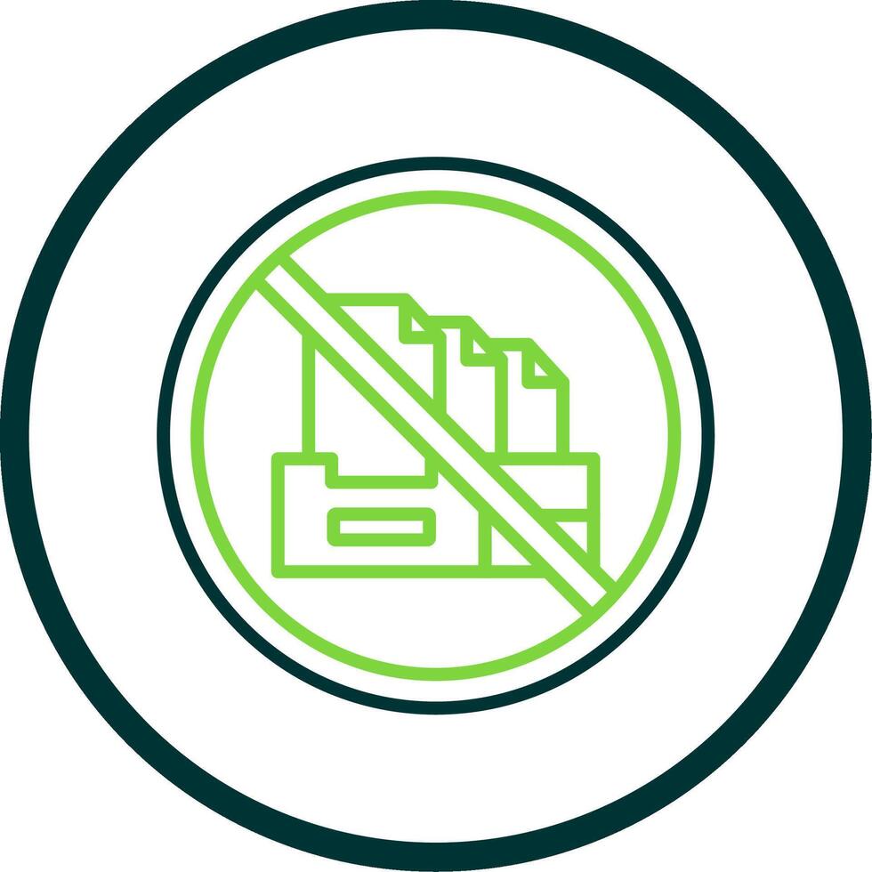 Prohibited Sign Line Circle Icon Design vector