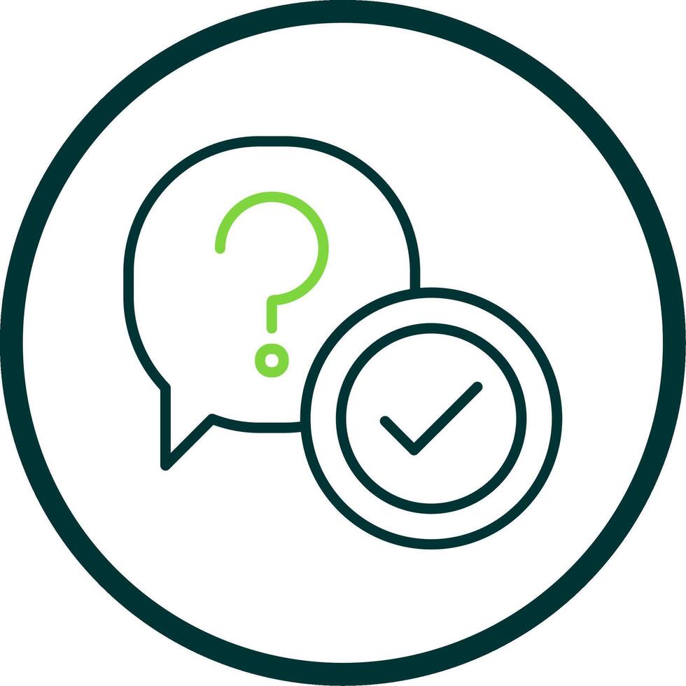 Question Line Circle Icon Design vector