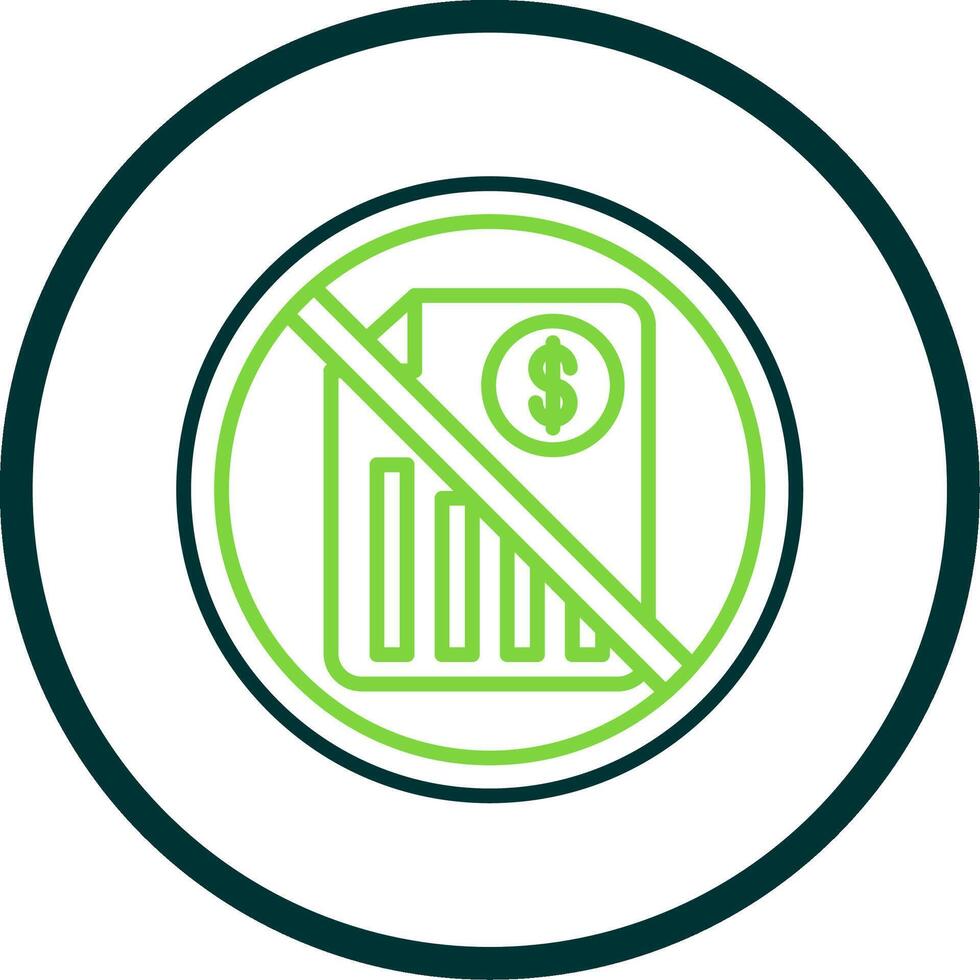 Prohibited Sign Line Circle Icon Design vector