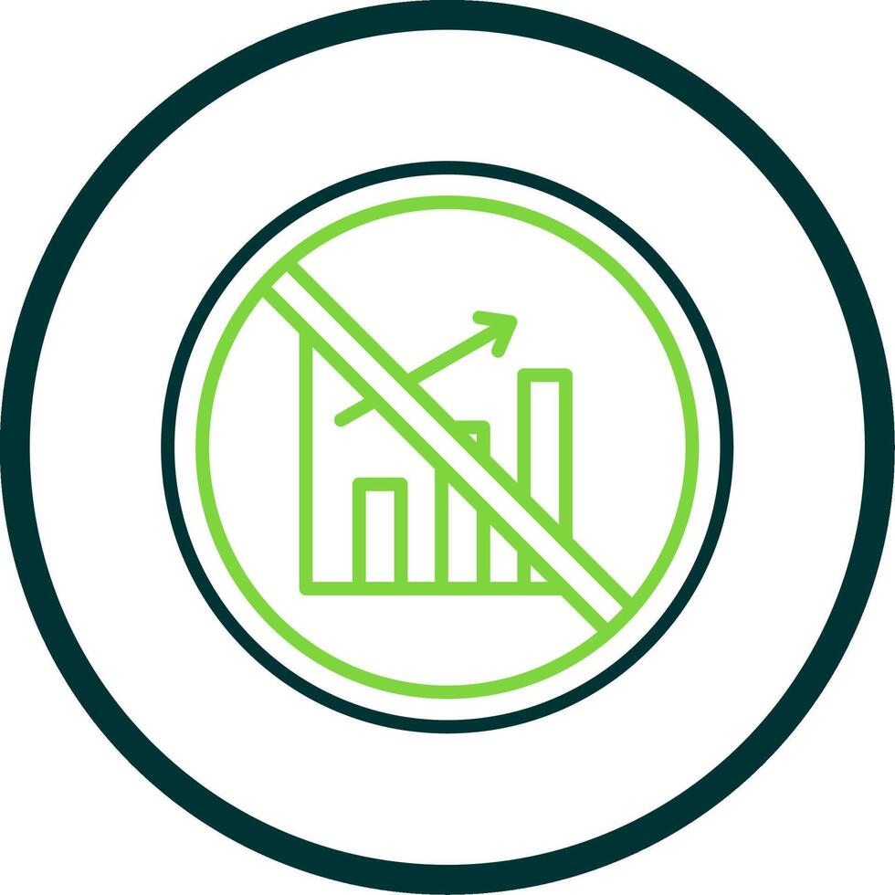 Prohibited Sign Line Circle Icon Design vector