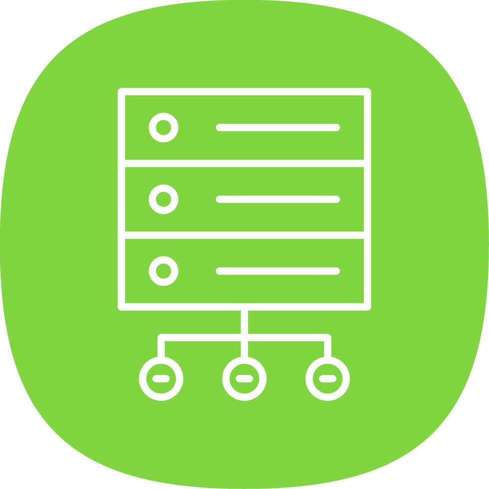 Database Network Line Curve Icon Design vector