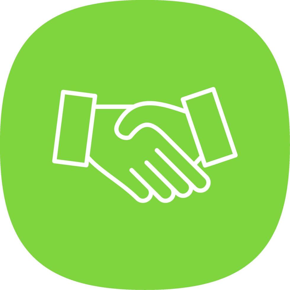 Hand Shake Line Curve Icon Design vector
