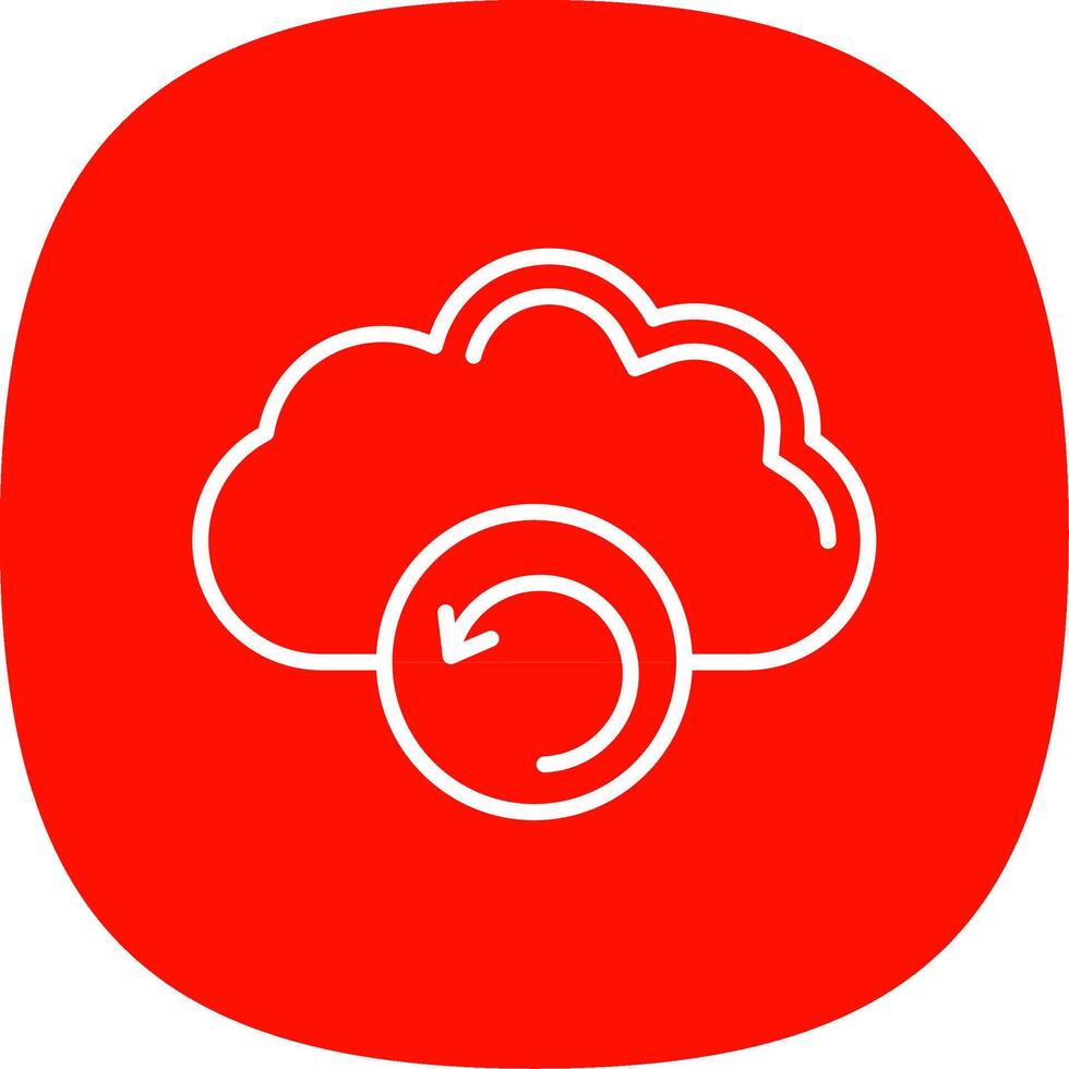 Backup Line Curve Icon Design vector