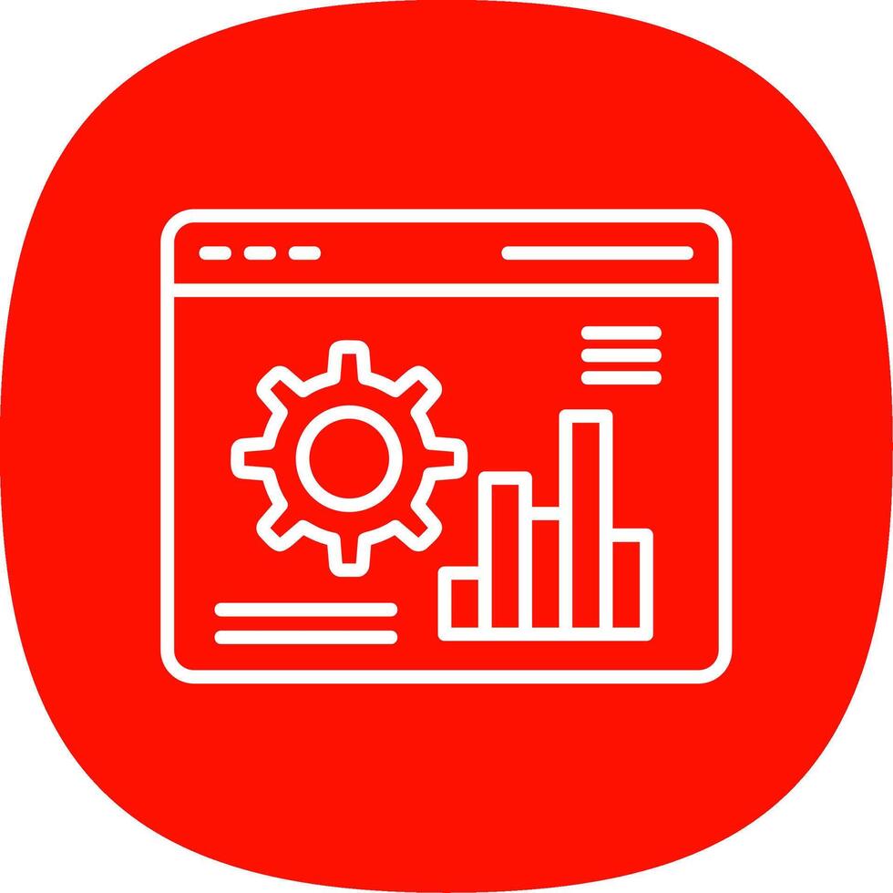 Seo Work Line Curve Icon Design vector