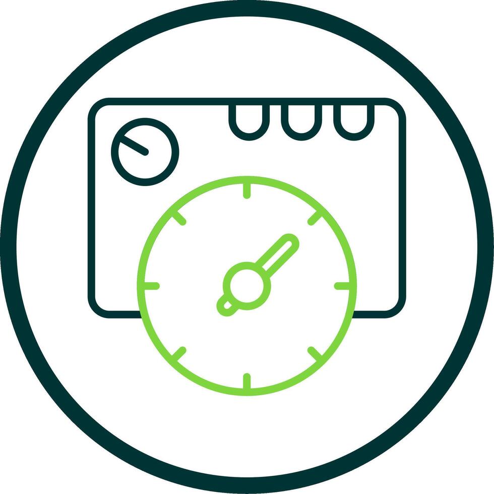 Thermostat Line Circle Icon Design vector