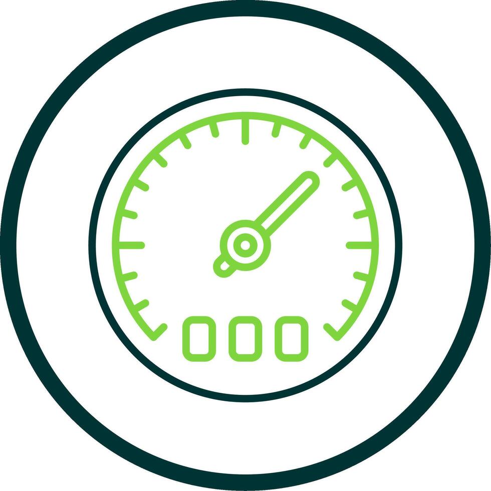 Thermostat Line Circle Icon Design vector