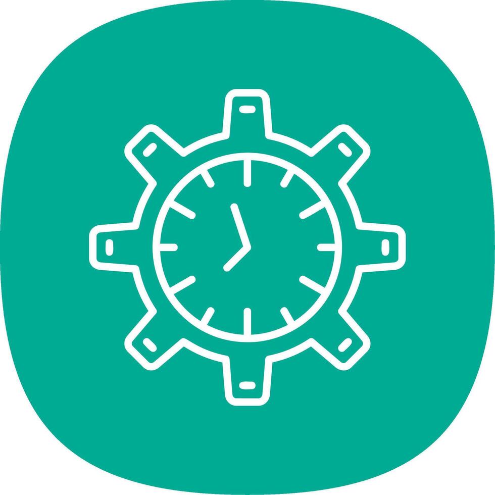 Time management Line Curve Icon Design vector