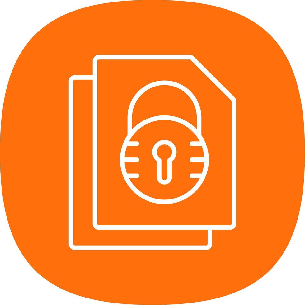 Security File Lock Line Curve Icon Design 43660216 Vector Art at Vecteezy