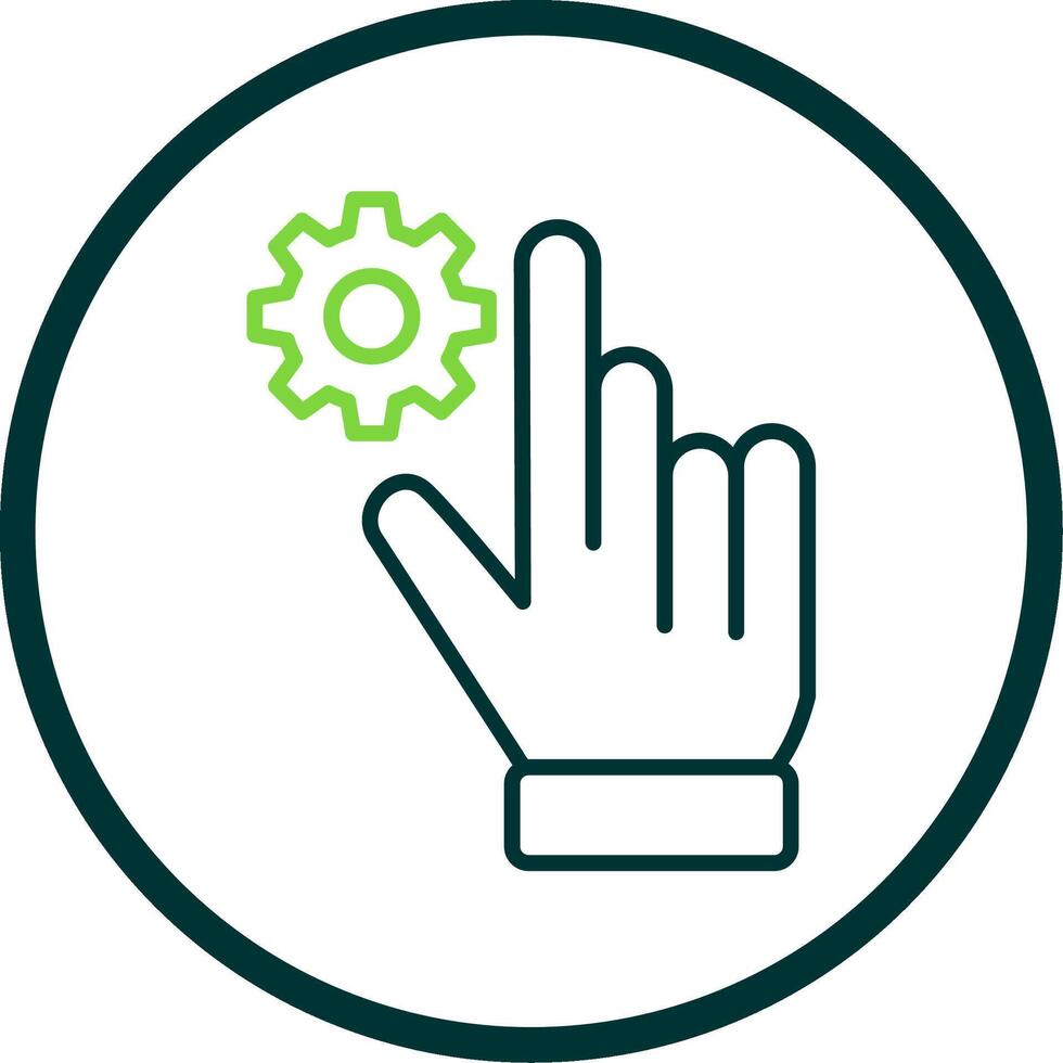 Hand Setting Line Circle Icon Design vector