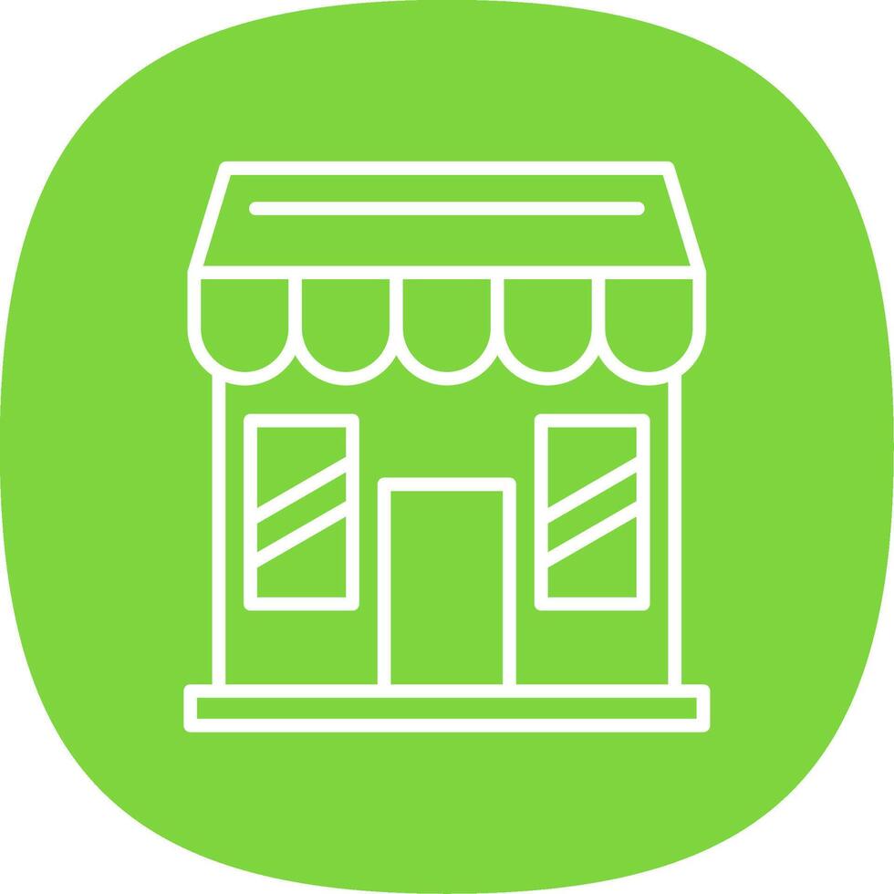 Supermarket Line Curve Icon Design vector