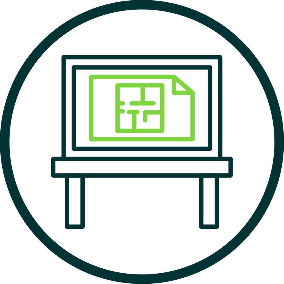 Architecture Line Circle Icon Design vector