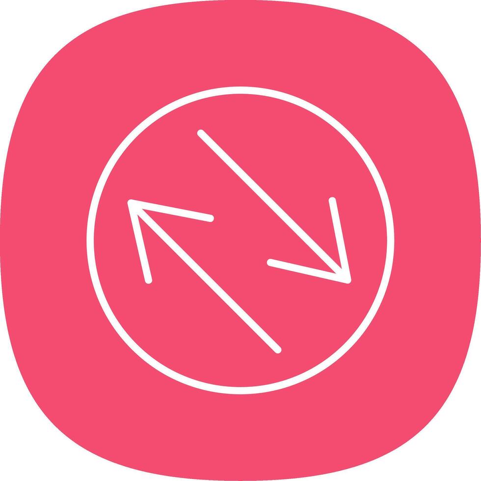 Swap Line Curve Icon Design vector