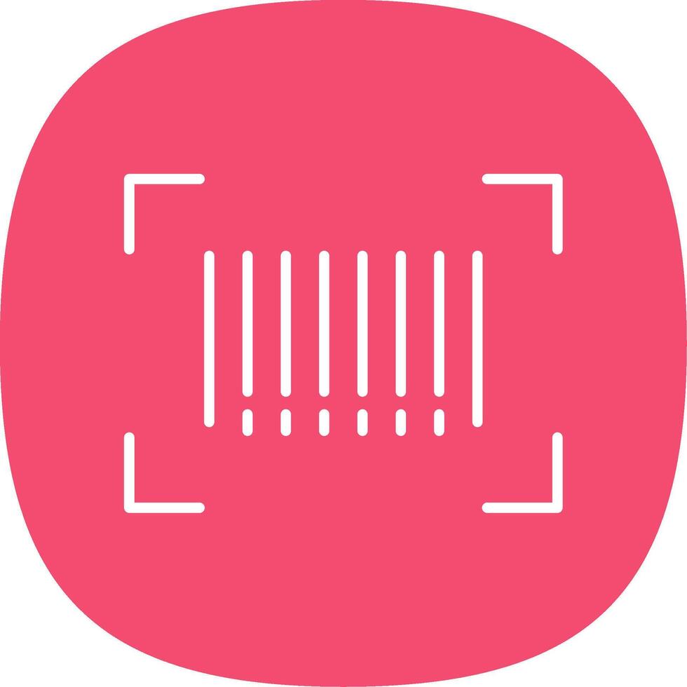 Bar Code Line Curve Icon Design vector