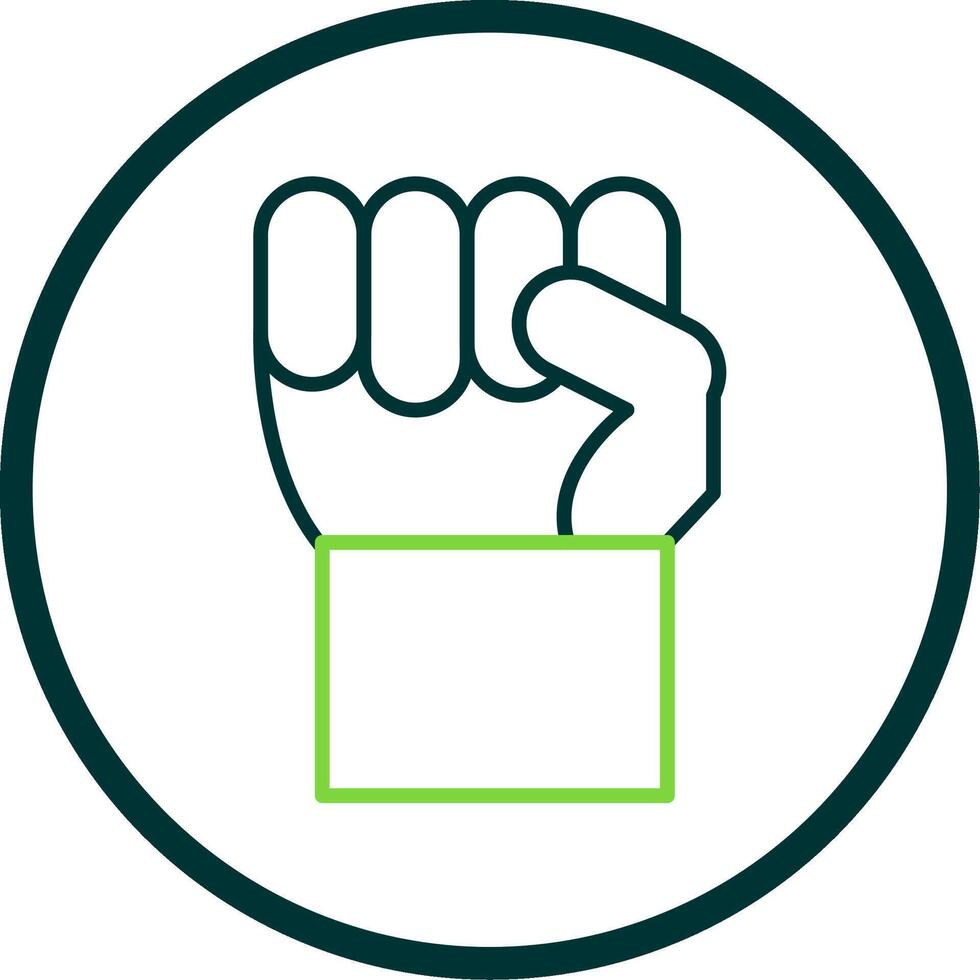 Fist Line Circle Icon Design vector