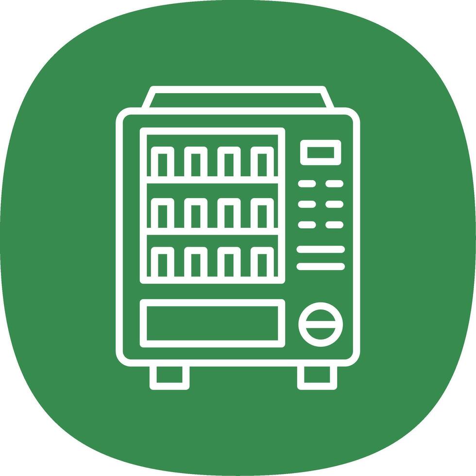 Vending Machine Line Curve Icon Design vector