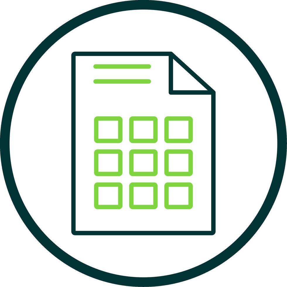 Grid Line Circle Icon Design vector