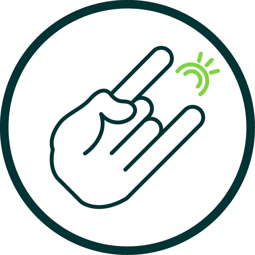 Pointing Line Circle Icon Design vector