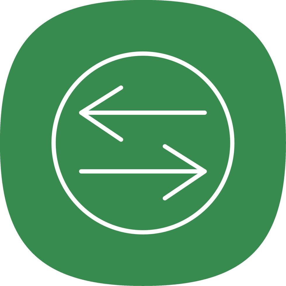 Swap Line Curve Icon Design vector