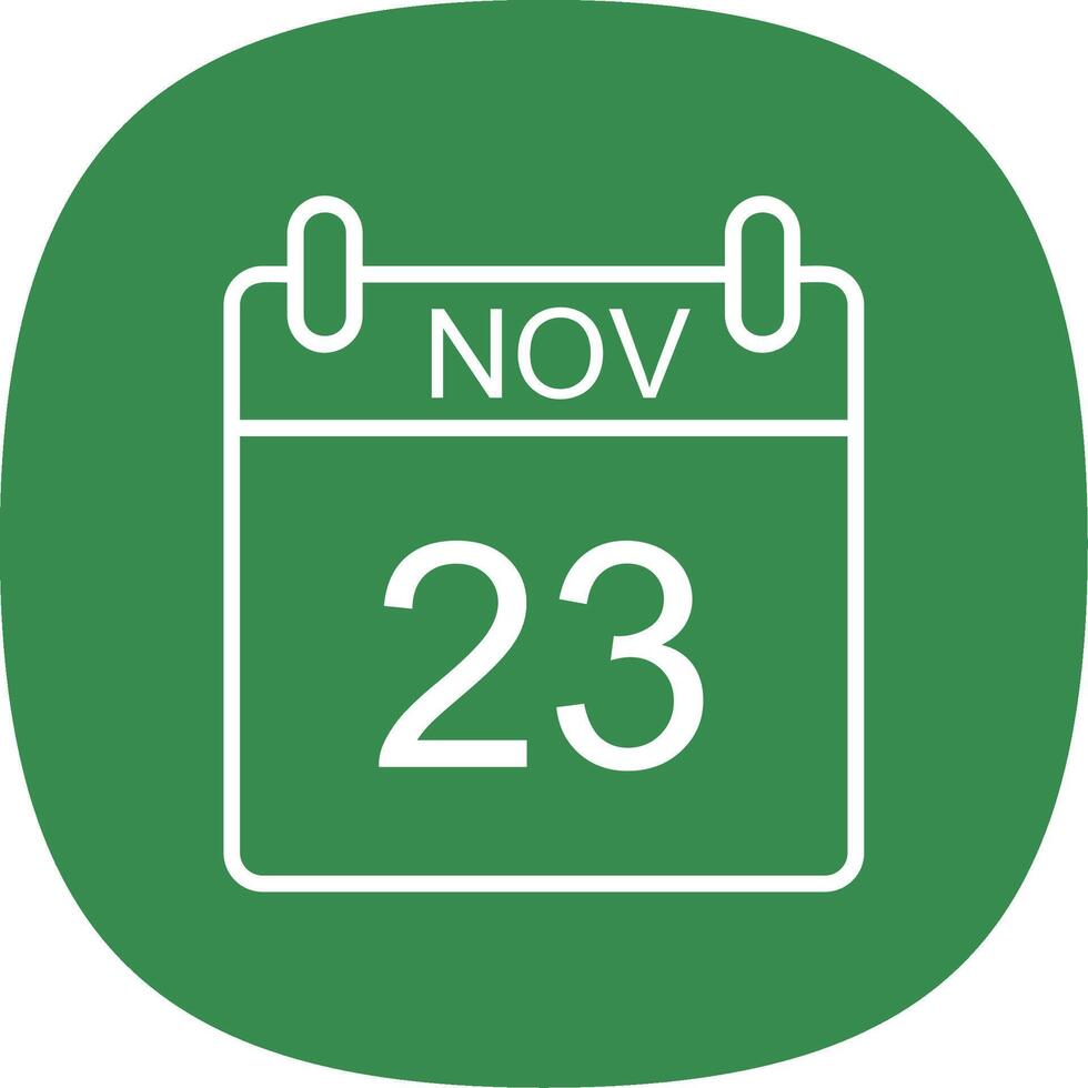 November Line Curve Icon Design vector