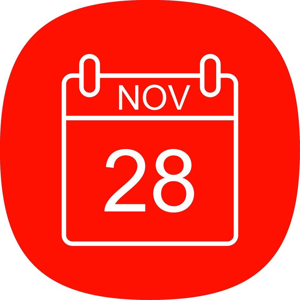 November Line Curve Icon Design vector