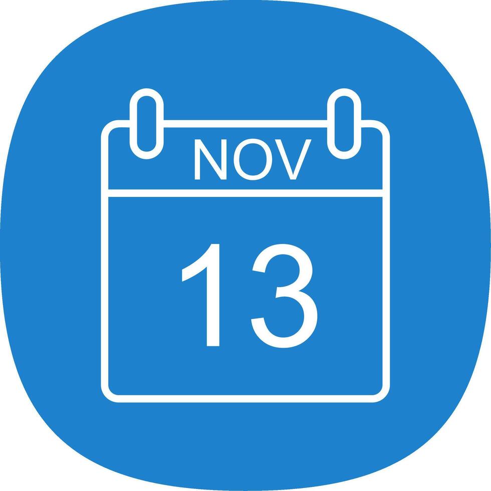 November Line Curve Icon Design vector